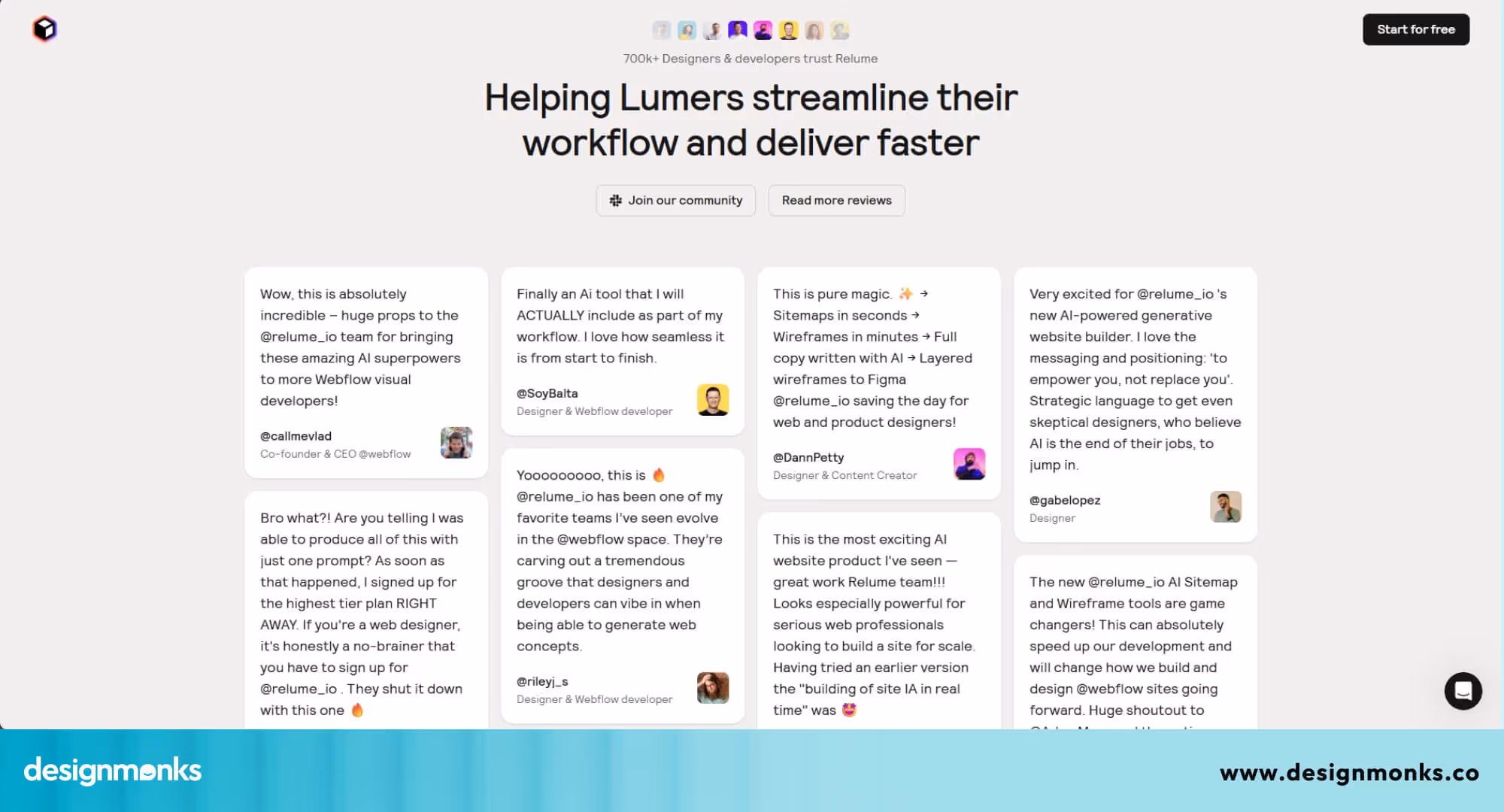 User Feedback of Relume