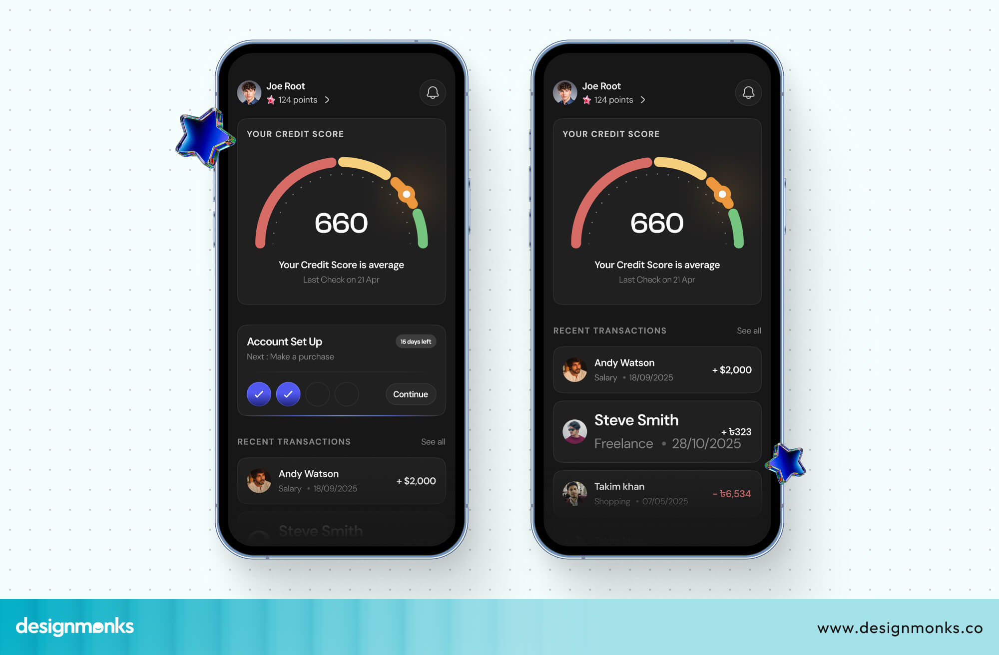 Multiple UI Design Variations