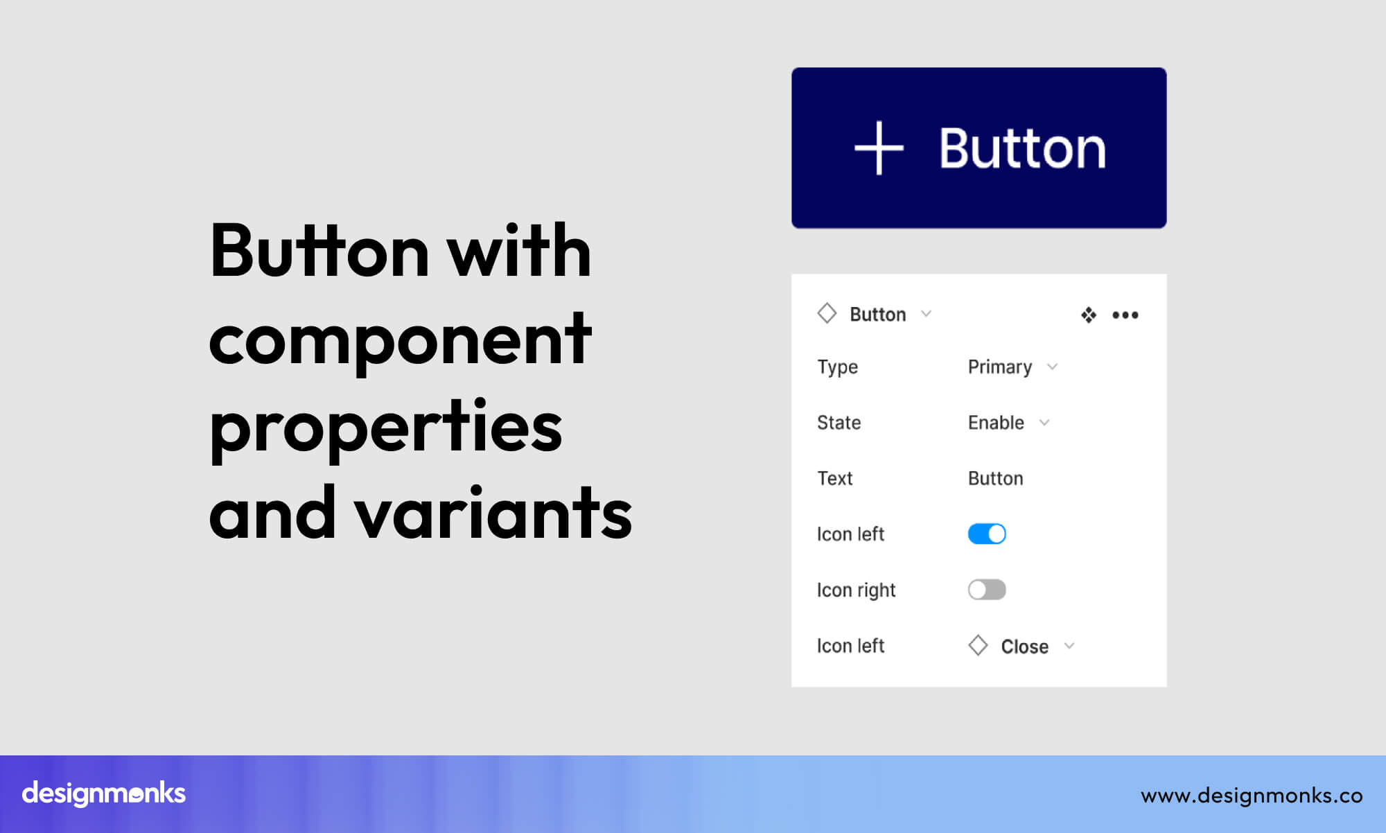 Button with component and variants